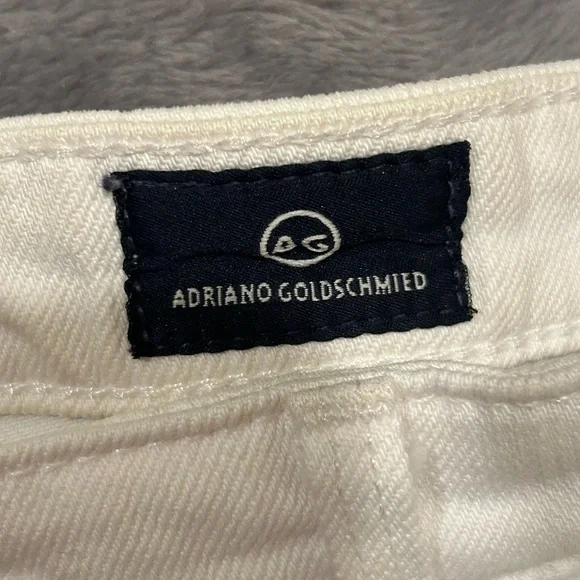 AG Adriano Goldschmied Prima Mid Rise Cigarette White Jeans Womens 28 R - Picture 7 of 9